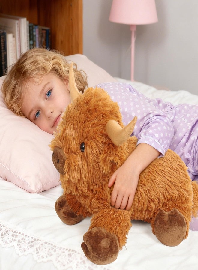 Wepop Highland Cow Weighted Stuffed Animals 16in 5 lbs, Weighted Stuffed Animal Highland Cow Plush, Adorable Cattle Stuffed Animal Décor Gifts for Kids and Adults - Image 3